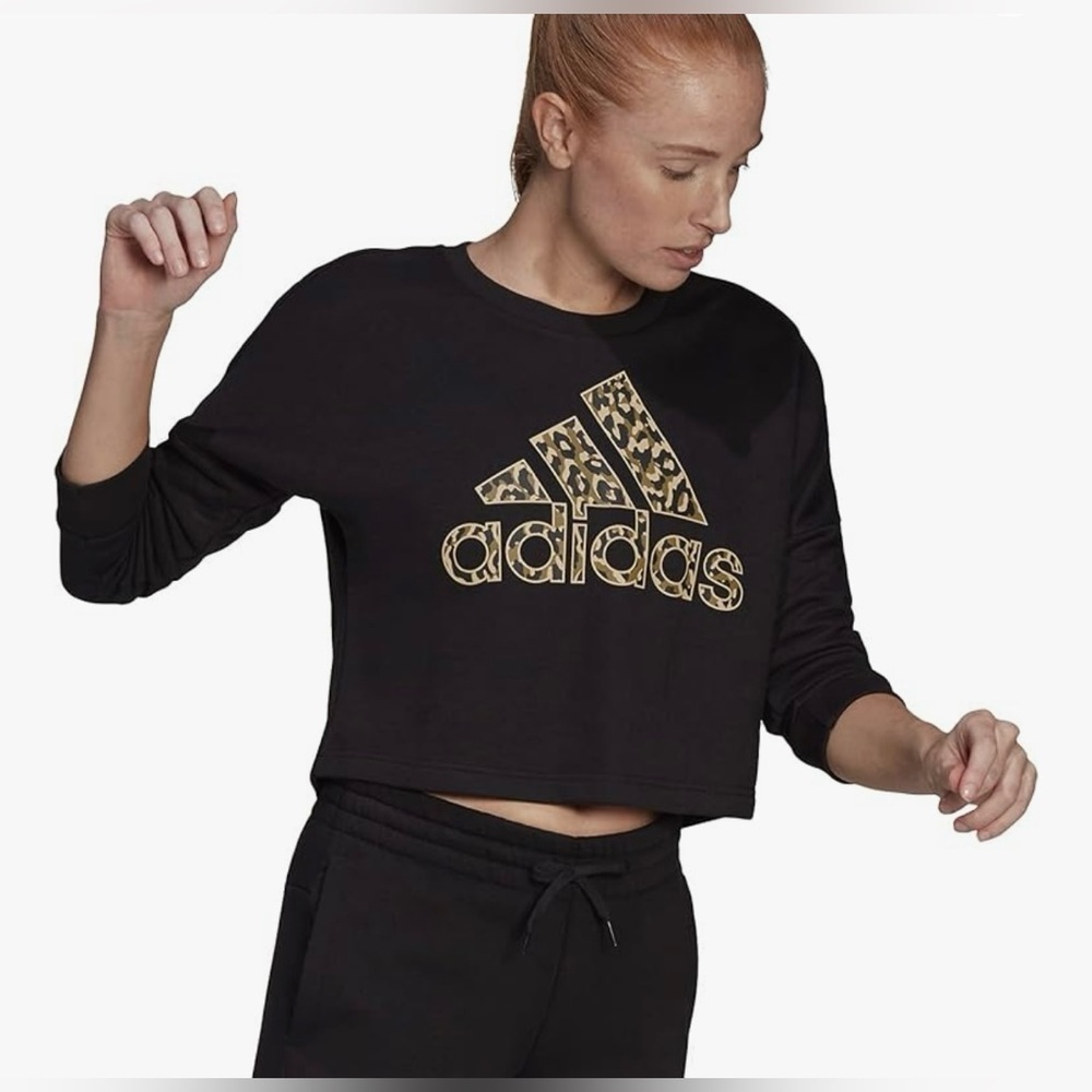 🆕Adidas - Leo Graphic Leopard Logo Sweatshirt